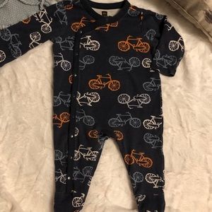 Tea Collection baby boy romper with footsies